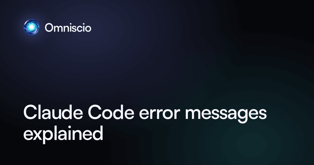 Claude Code Error Messages Explained, With Fixes